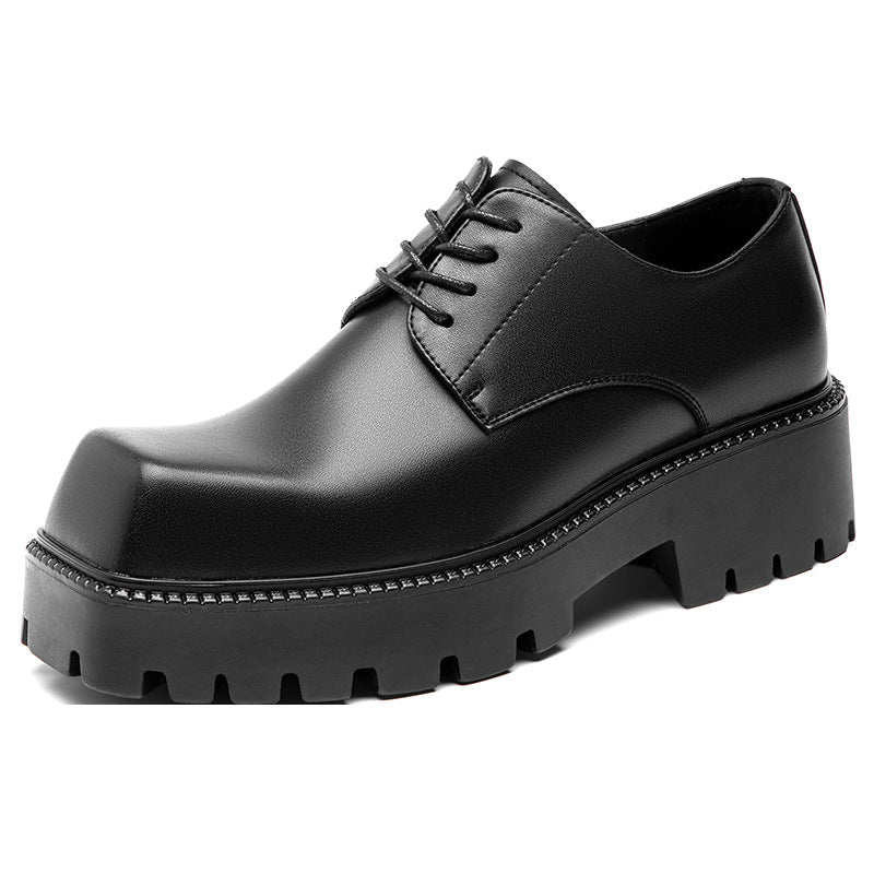 Men's Style Youth Square Toe Platform Height Men's Casual Shoes