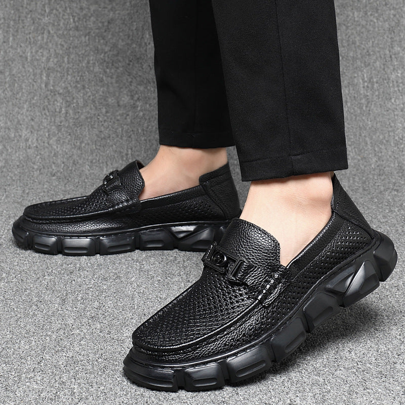 Men's Authentic Hollow Out Platform Summer Perforated First Sandals