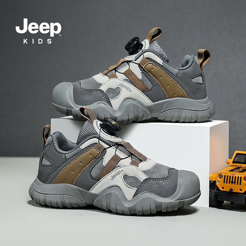Children's Spring Rotating Button Comfortable Lightweight Boy's Kid's Sneakers