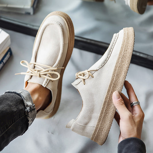 Men's Retro Suede Outdoor Trendy Green Fashion Casual Shoes
