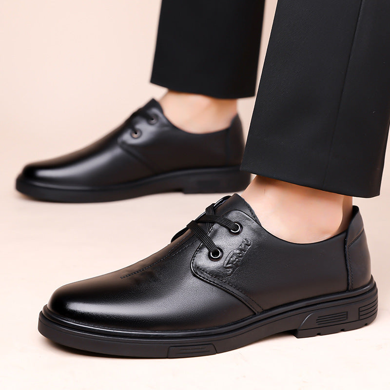 Men's Spring Soft Comfortable Lightweight First Layer Men's Casual Leather Shoes