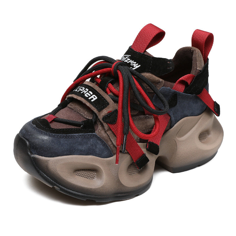 Women's Genuine Lightweight Small Height Increasing Autumn Sneakers