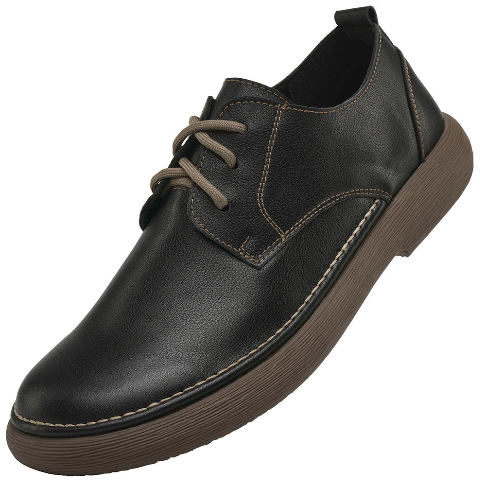 Men's Retro Front Business Commute Comfortable Soft Bottom Top Men's Casual Leather Shoes