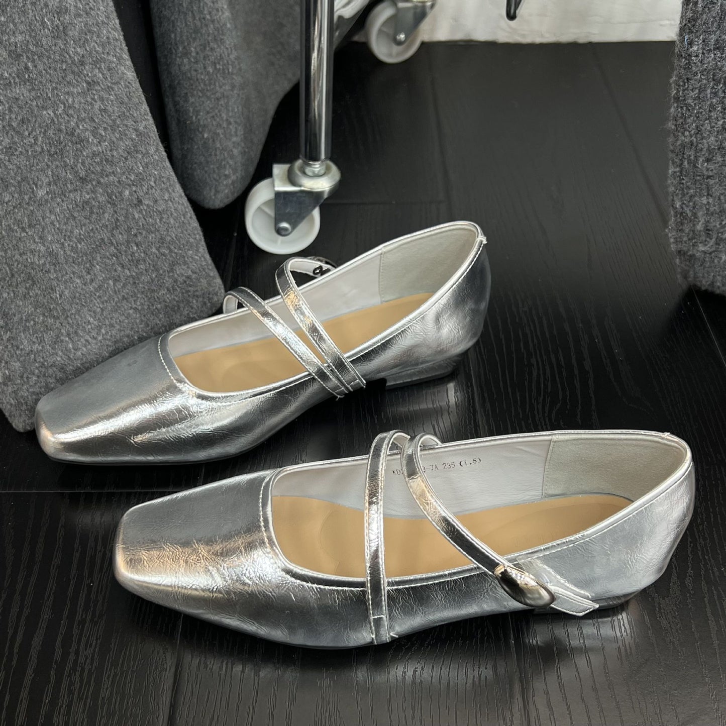 Women's Sier Single-layer Flat Temperament Fairy Square Women's Shoes