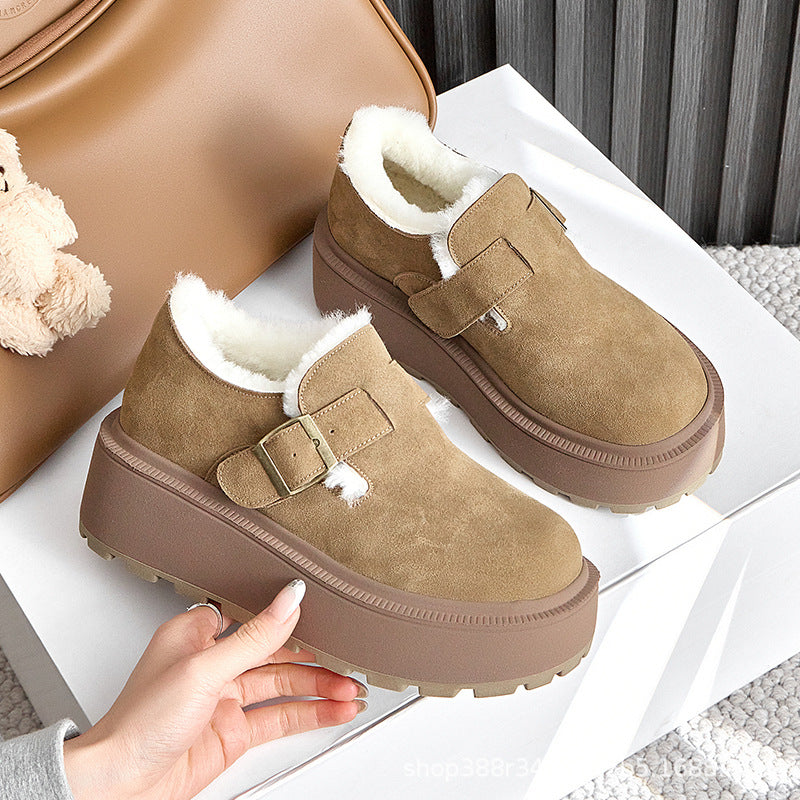 Women's Thick Bottom Fleece-lined Authentic Cotton Warm Snow Boots