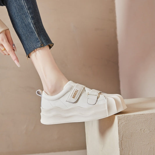 Women's White Sports Spring Korean Style Genuine Big Casual Shoes