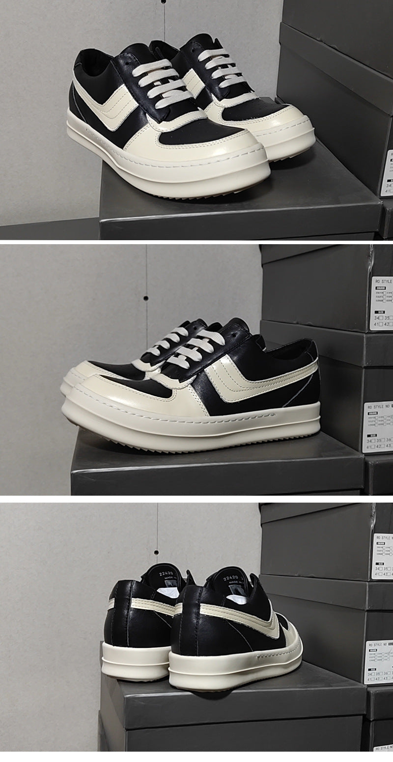 Men's Trendy Napa Calfskin Big Hook Platform Casual Shoes