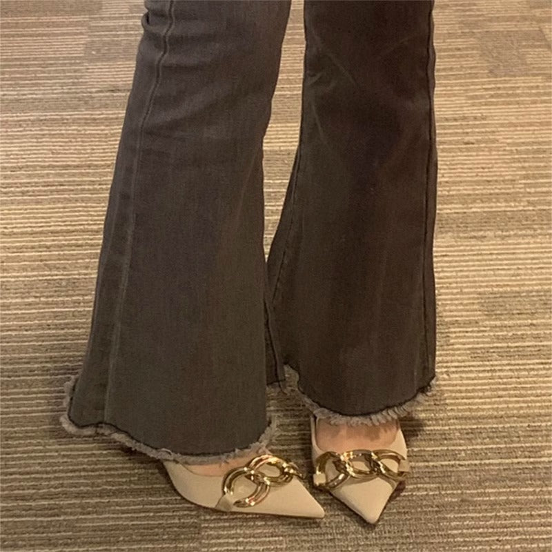 Women's No Tired Feet Nude High Design Women's Shoes