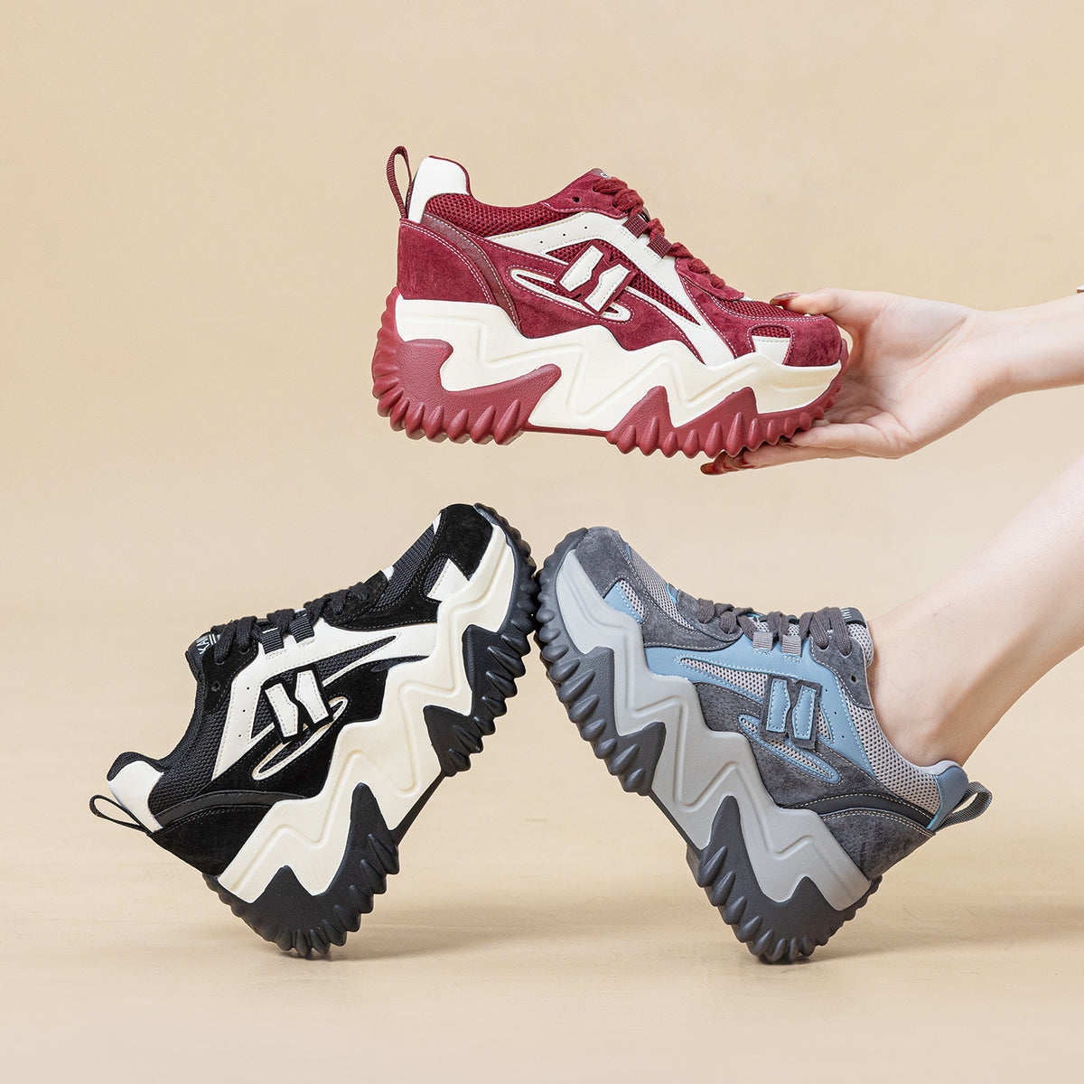 Women's Autumn Retro German Training Soft Bottom Lightweight Flat Sports Women's Casual Shoes