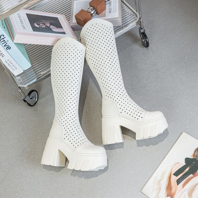 Knight Platform Skinny Thick High Drilled Height Sandals