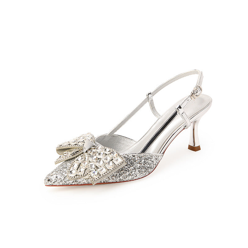 Wedding Elegant High Bridal Pointed Fashionable Heels