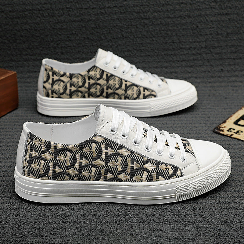 Men's Breathable Fashionable Versatile Summer White Slip-on Men's Board Shoes