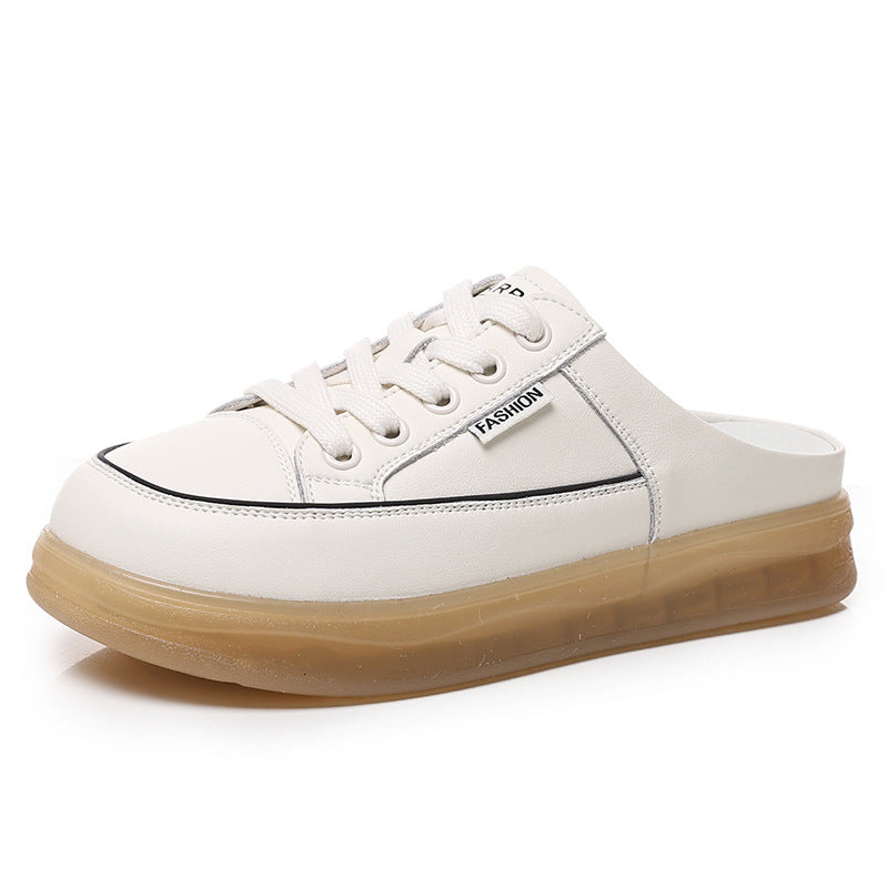 Women's Outerwear Summer Semi Slip-on White Tied Casual Shoes