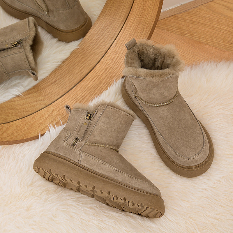Women's For Winter Fleece-lined Thickened Northeast Warm Snow Boots