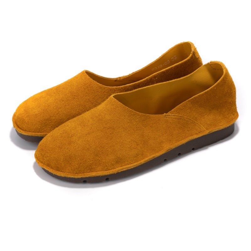 Women's & Men's Pumps Retro Round Toe Flat Bottom Casual Shoes