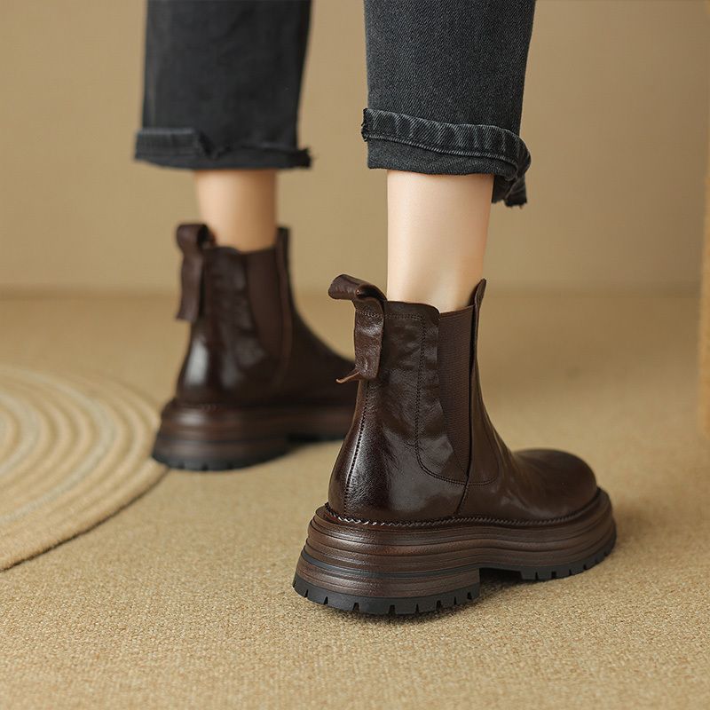 Women's Size Fashion Absolute Thick Bottom Smoke Boots