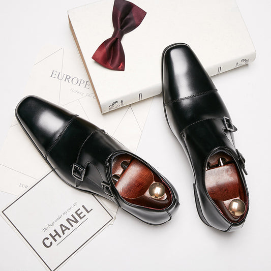 Men's Business Formal Wear Three Joint Pumps Leather Shoes