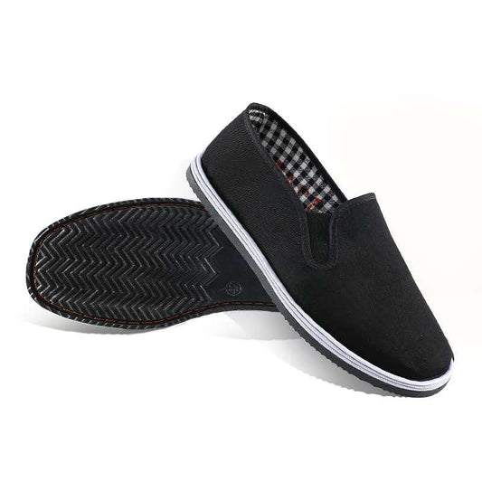 Old Strong Soles Flat Imitation Resin Canvas Shoes