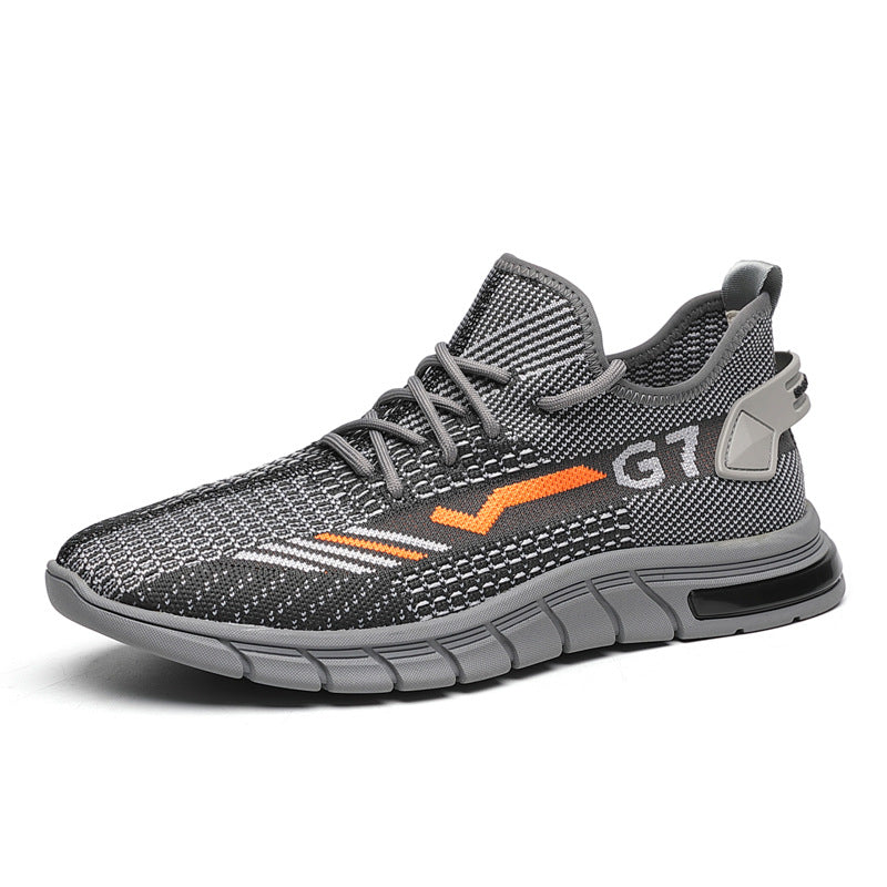 Men's Flying Woven Sports Breathable Mesh Coconut Sneakers