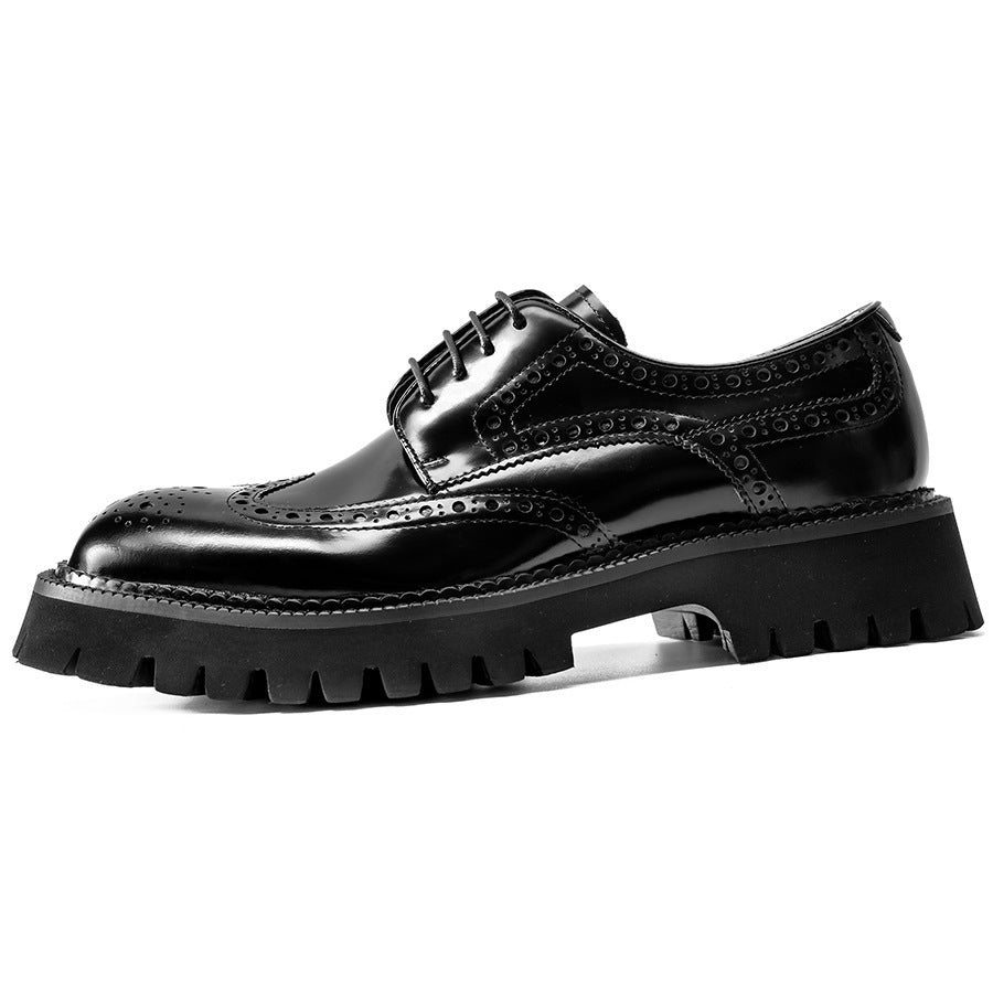 Men's Cowhide Business Formal Wear Patent High-grade Leather Shoes