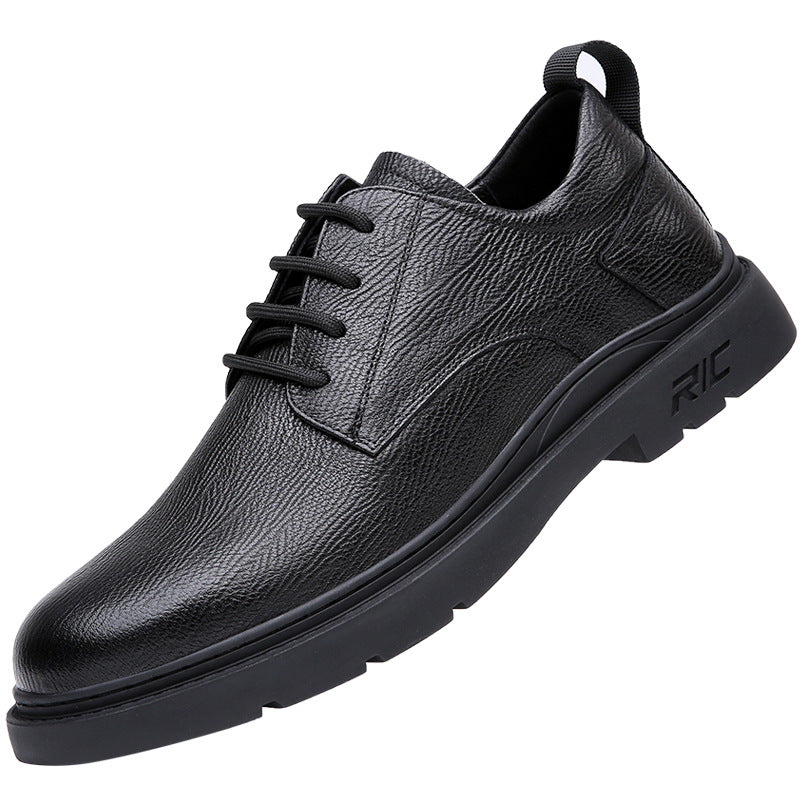 Men's First Layer Cowhide Business Breathable Leather Shoes
