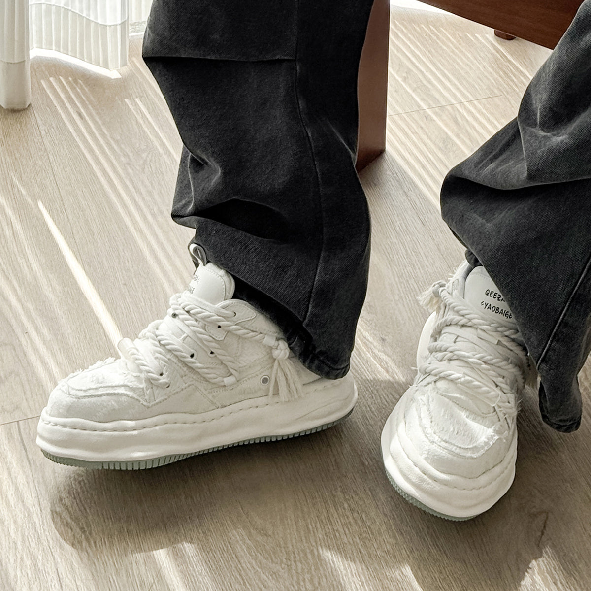 Men's Increasing Insole Design Dirty Thick Bottom Men's Shoes