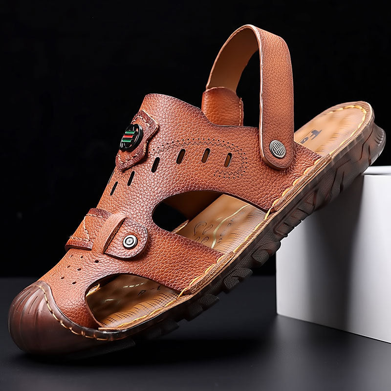 Men's Summer Pump Beach Genuine Two-way Driving Sandals