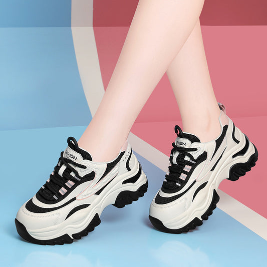 Women's Dad Spring Thick Bottom Height Increasing Sneakers