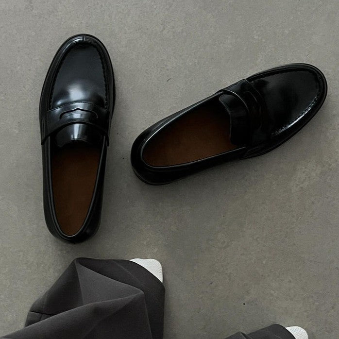 Men's Formal Business One Pedal Commuter Slip-on Platform Height Increasing Loafers