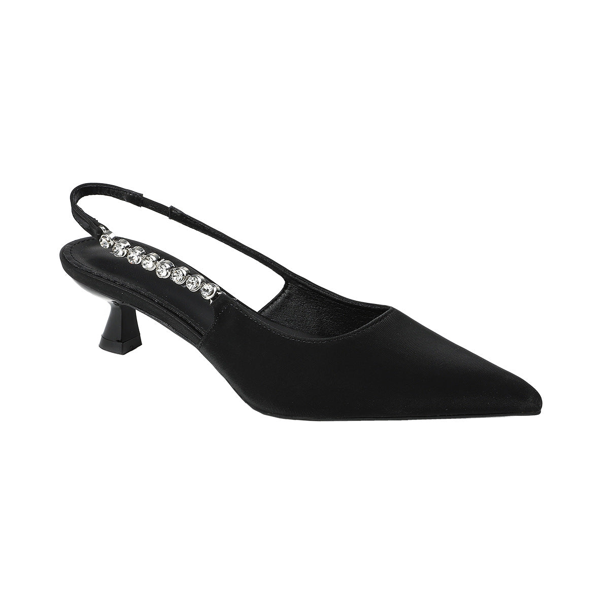 Women's Classic Style Pointed Toe Chain Strap Hollow Low-cut Women's Fashion Shoes