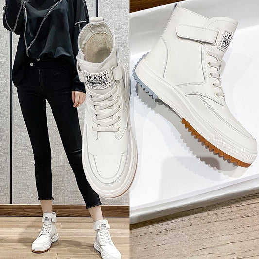 Women's Genuine High Top White Winter Warm Women's Shoes