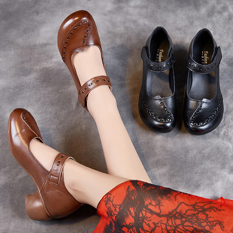 Women's Toe Pumps Chunky Soft Bottom First Casual Shoes