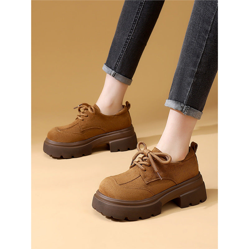 Women's Platform Genuine Inner Match Skirt Retro Women's Fashion Shoes