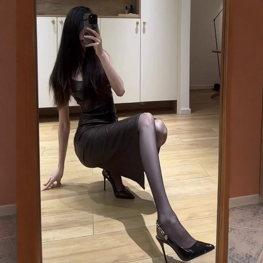 Women's Adult Lady Like Woman Sexy Black Heels
