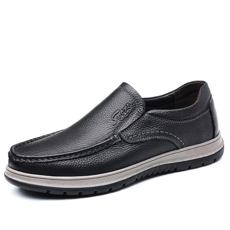 Men's Autumn First Layer Cowhide Driving Loafers