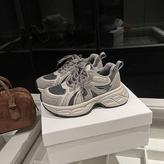 Women's Small Dignified Breathable Platform Dad Four Casual Shoes