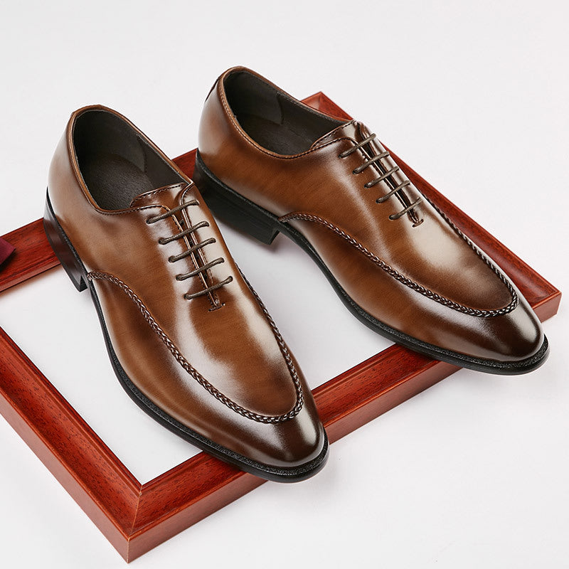 Men's Wear Retro British Style Youth Office Gentleman Leather Shoes