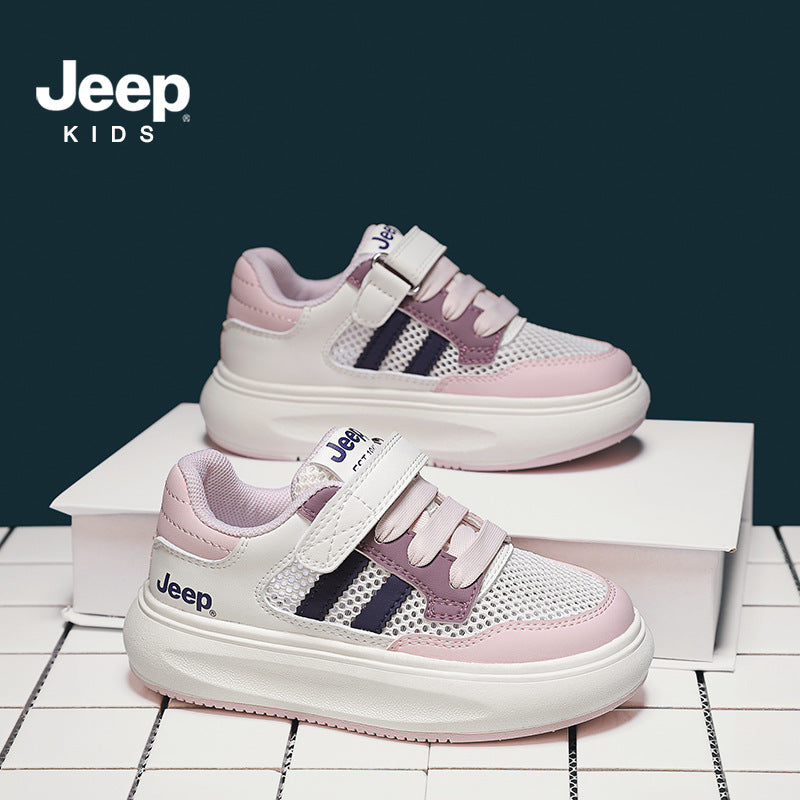 Children's Comfortable Lightweight Boy's Breathable Mesh White Kid's Sneakers
