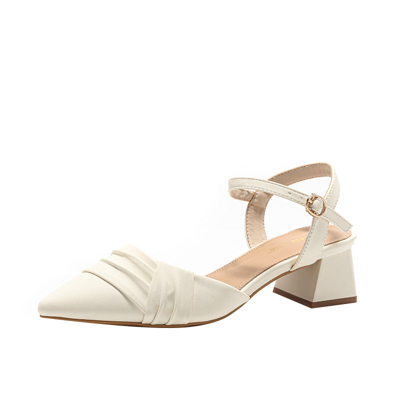 Women's Single Summer Korean Style Versatile Closed Fashion Heels