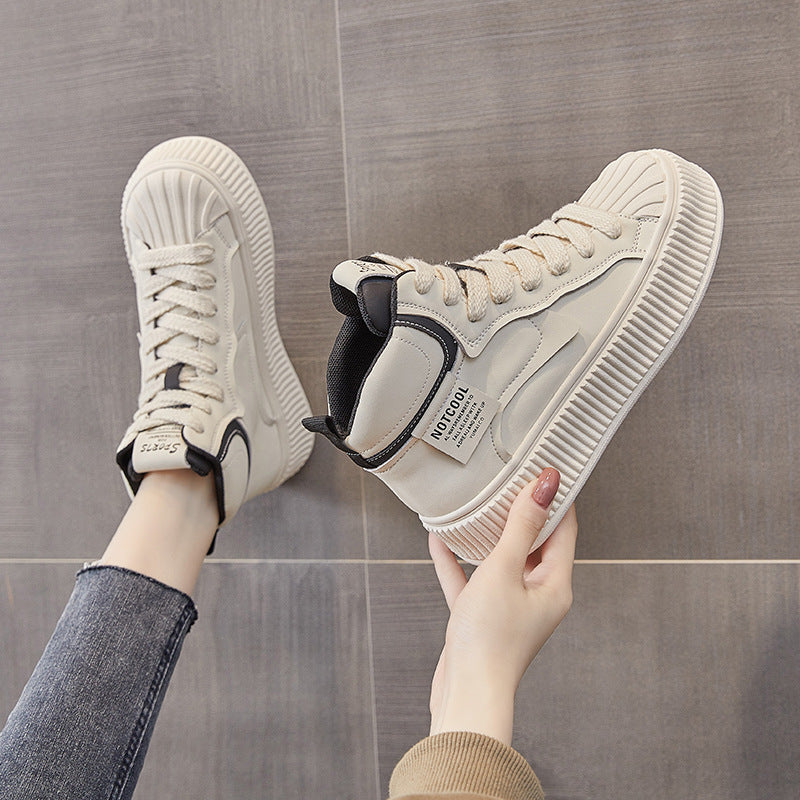 Women's Top White Korean Style Thick Bottom Women's Sports Shoes