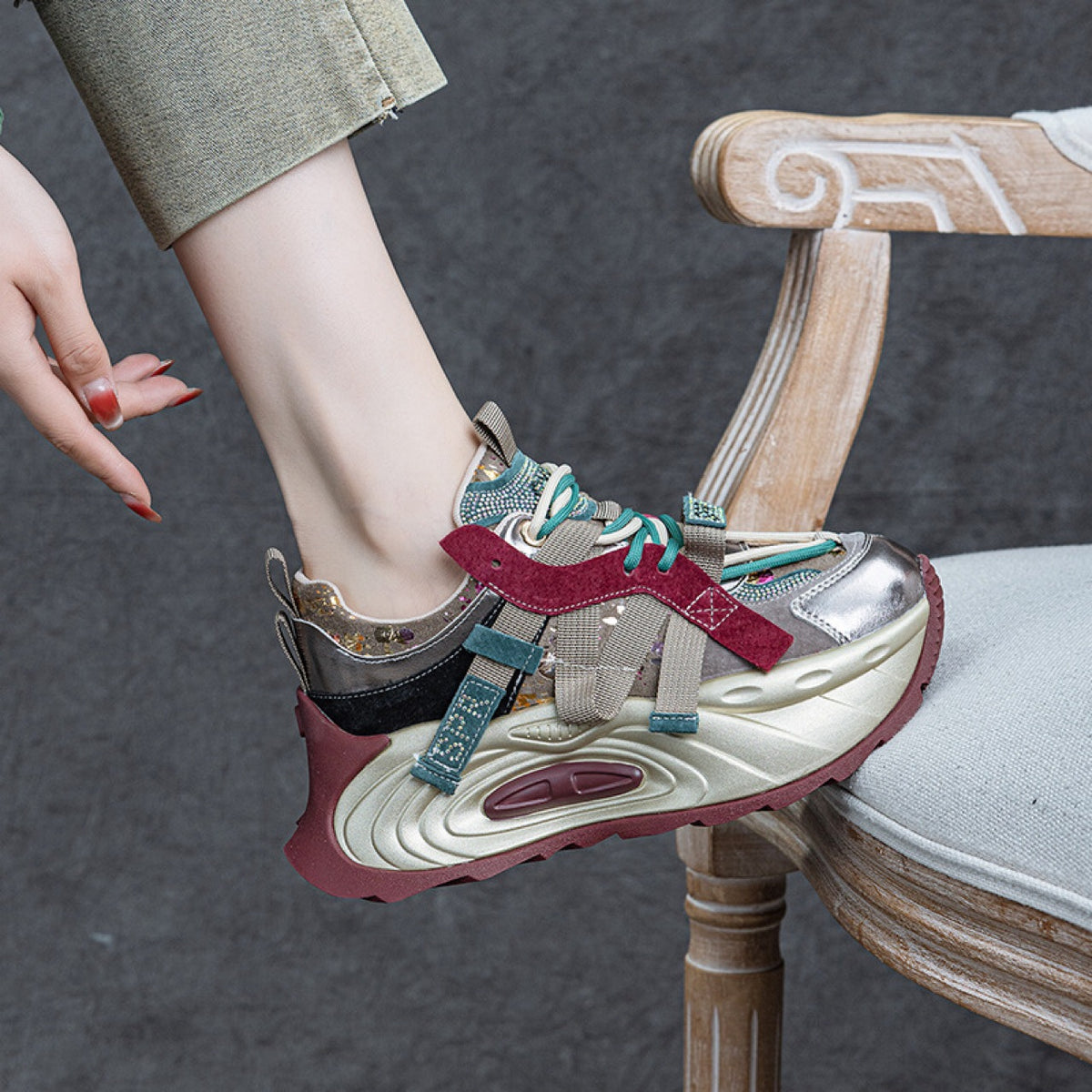 Women's Goods Colorful Dad Trendy Cool Genuine Retro Women's Shoes