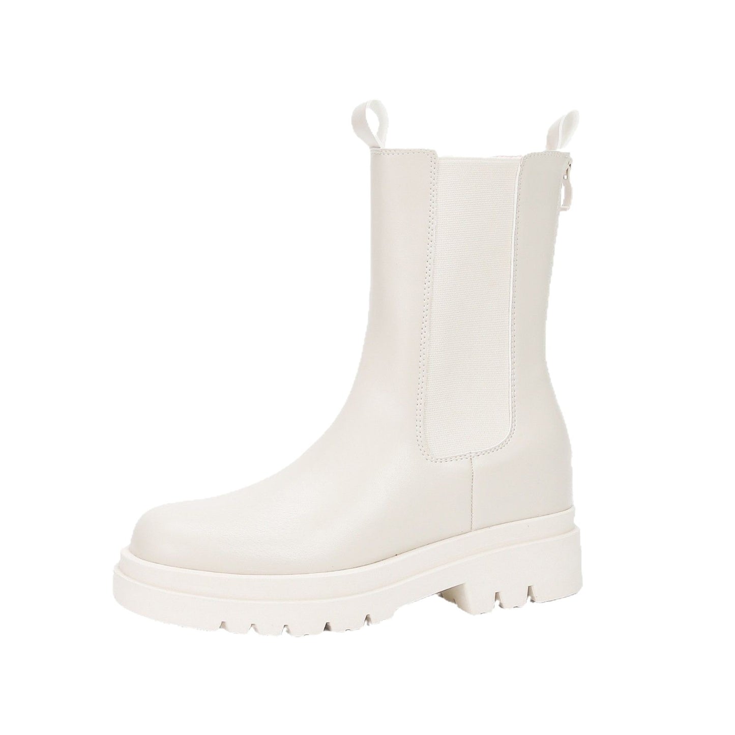 Women's Small Size Soft Chelsea Platform Smoke Pipe Hight Boots