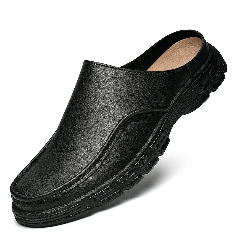 Men's Half Fashionable Lazy Korean Style Breathable Sandals