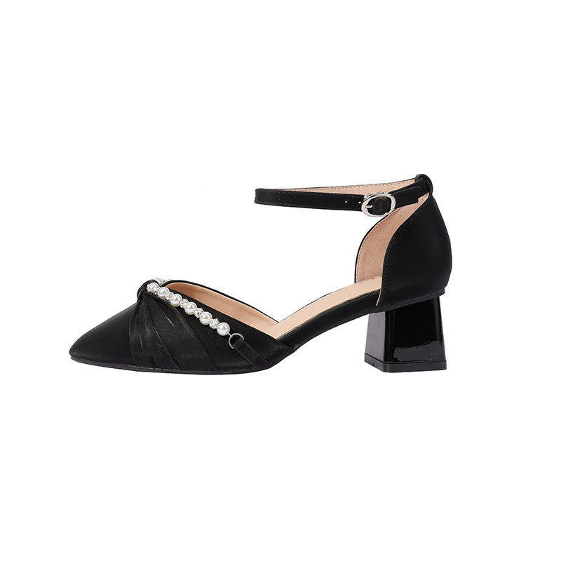Women's Sizes Size French Fashion Pointed Toe Low-cut Heels