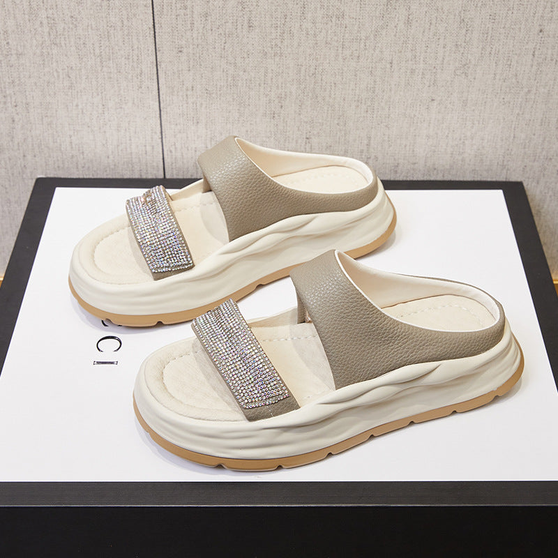 Women's Summer Thick-soled Height Increasing Outdoor High-grade Slippers