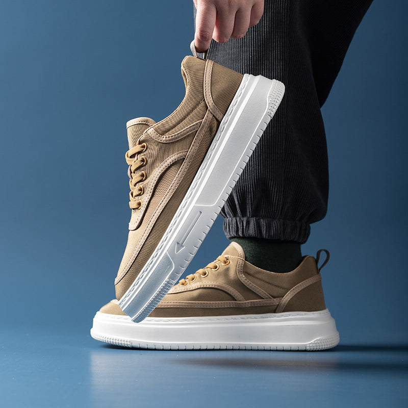 Men's Cloth One Pedal Thick Sole Light Canvas Shoes