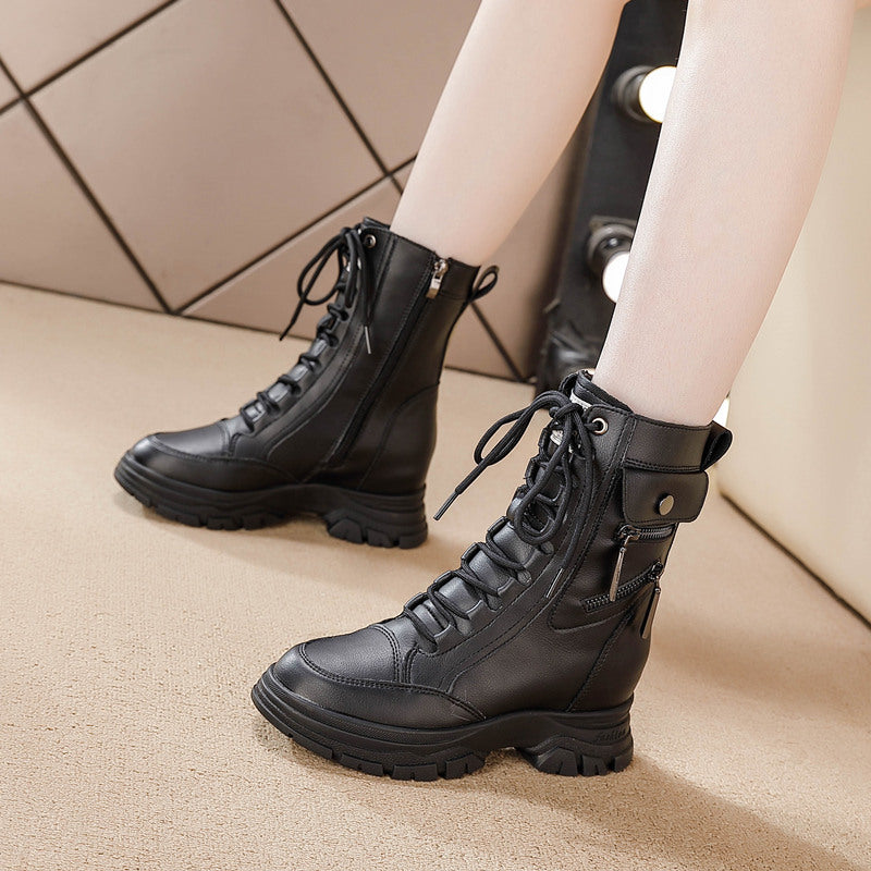 Women's Height Increasing Insole For Side Zip Female Boots