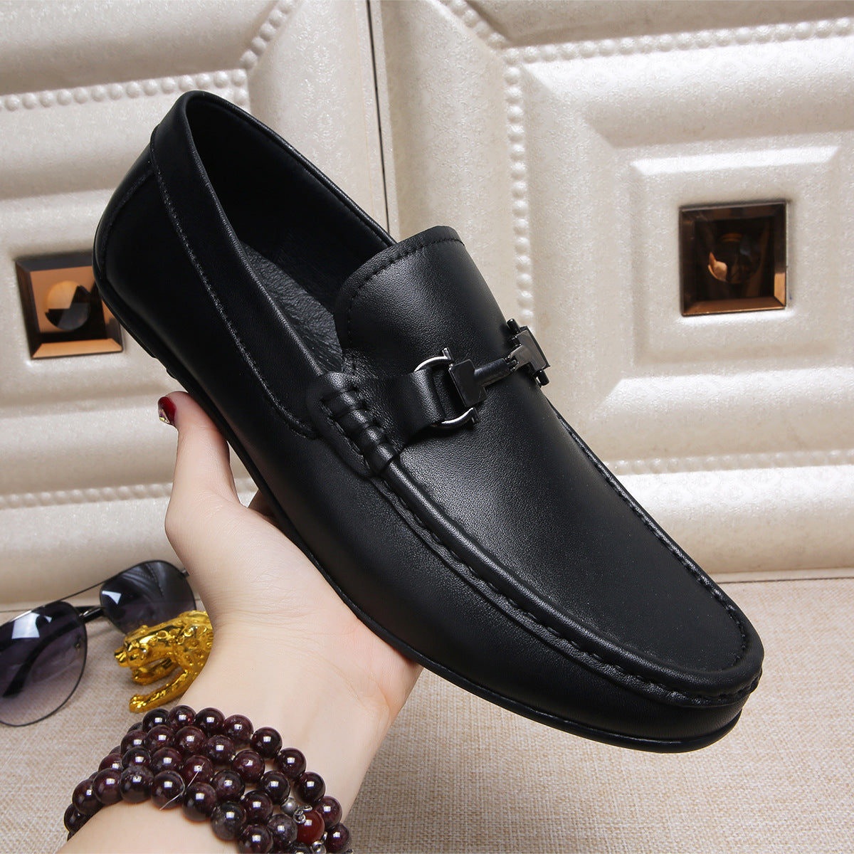 Men's Autumn Soft Bottom Slip On Comfortable Leather Shoes