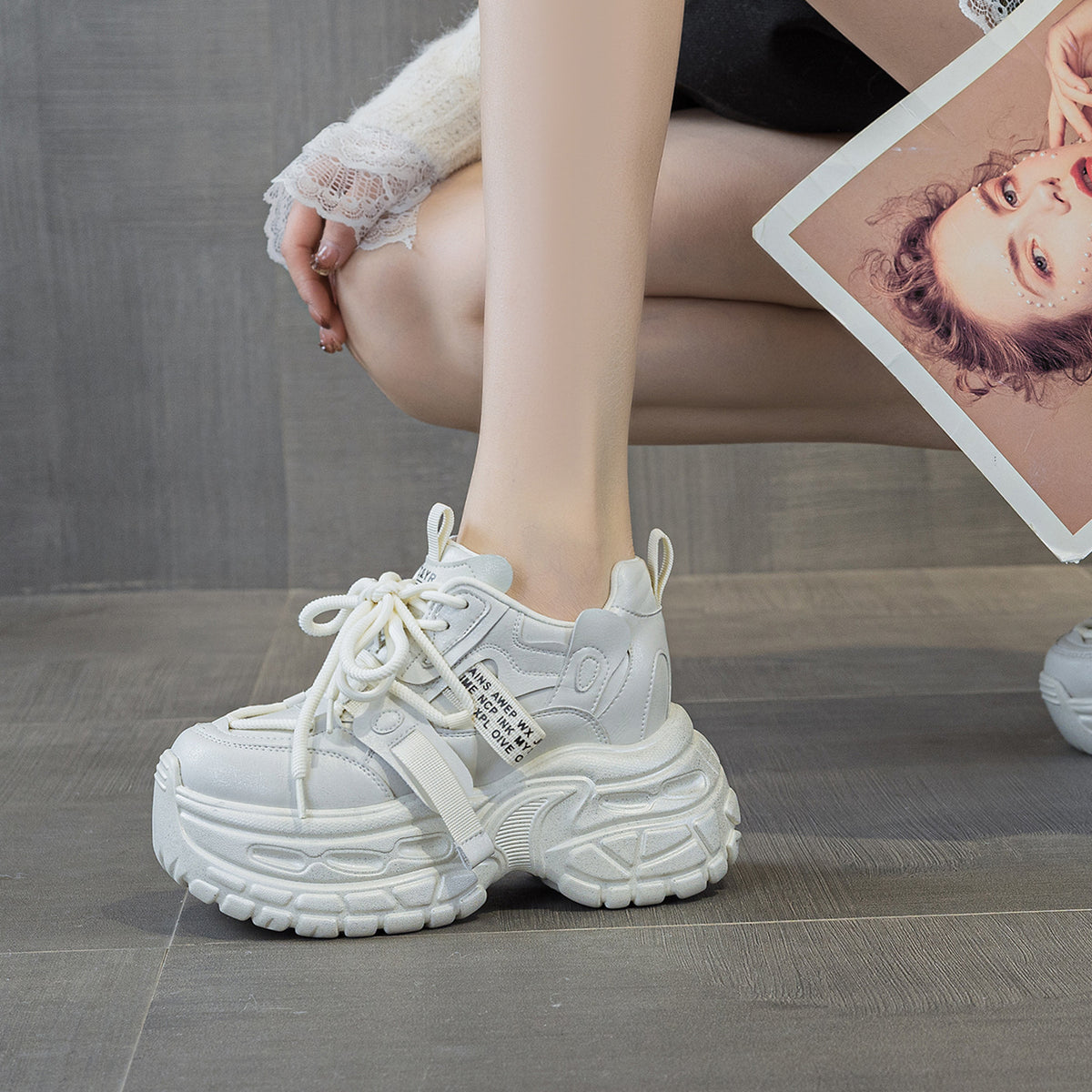 Women's Fashion Small Height Increasing Insole Popular Women's Casual Shoes