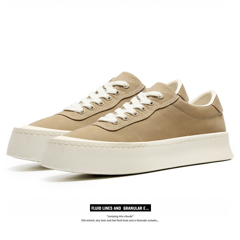 Men's Board Height Increase Fashion Exercise Soft Canvas Shoes